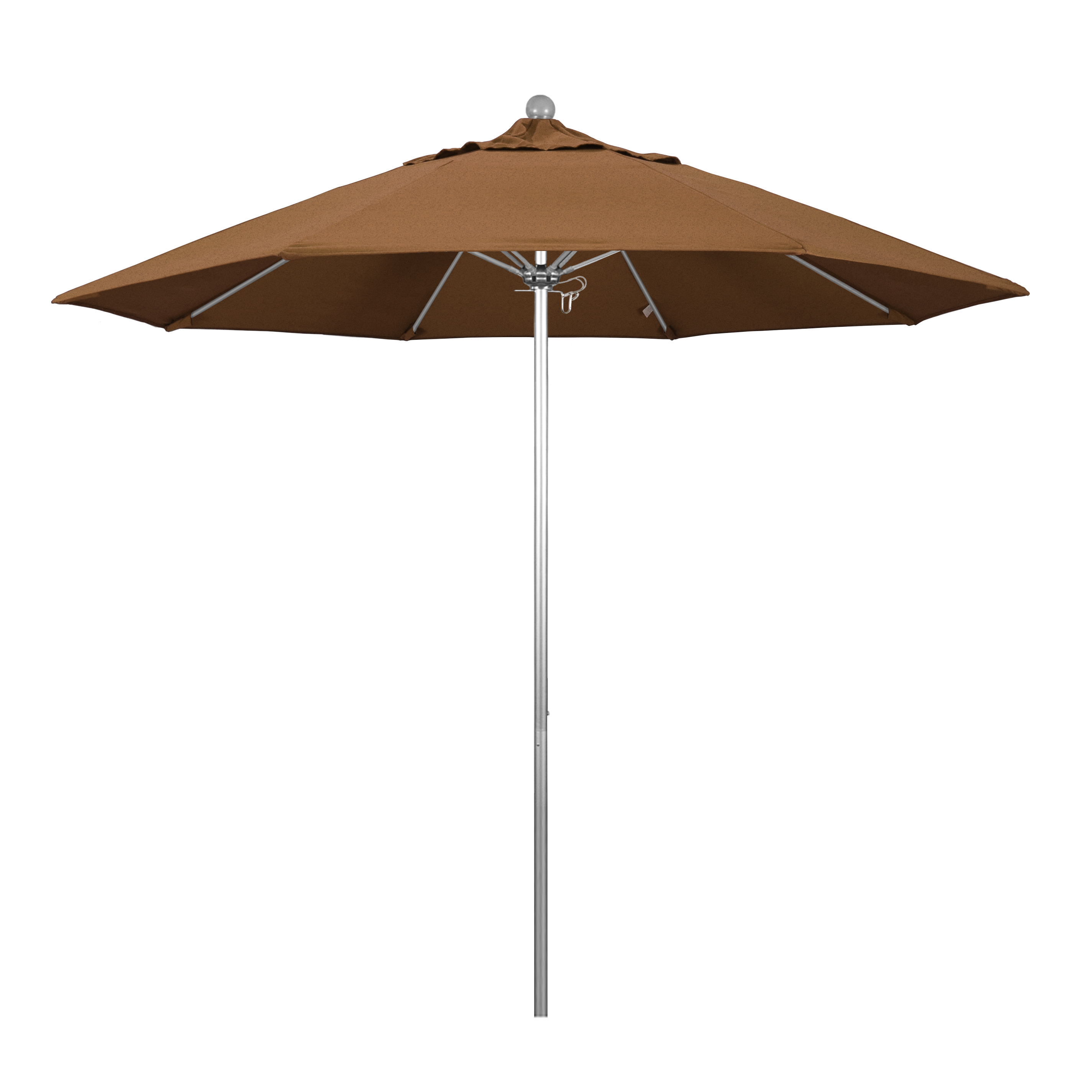 Alto908002-5488 9 Ft. Fiberglass Market Umbrella Pulley Open S Anodized-sunbrella-canvas Teak