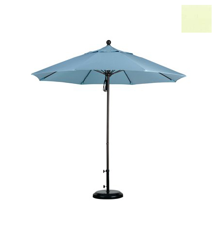 Alto908117-5404 9 Ft. Fiberglass Market Umbrella Pulley Open Bronze-sunbrella-natural