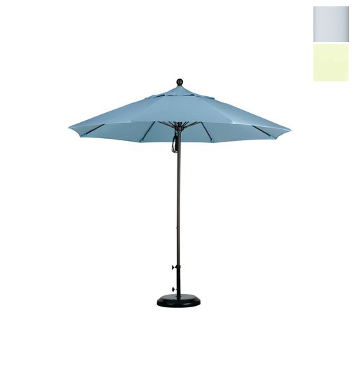 Alto908170-5404 9 Ft. Fiberglass Market Umbrella Pulley Open M White-sunbrella-natural