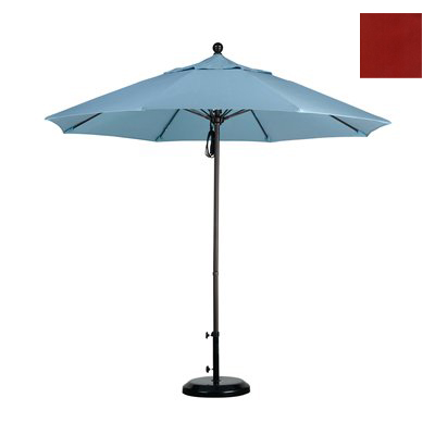 Alto908117-5440 9 Ft. Fiberglass Market Umbrella Pulley Open Bronze-sunbrella-terracotta