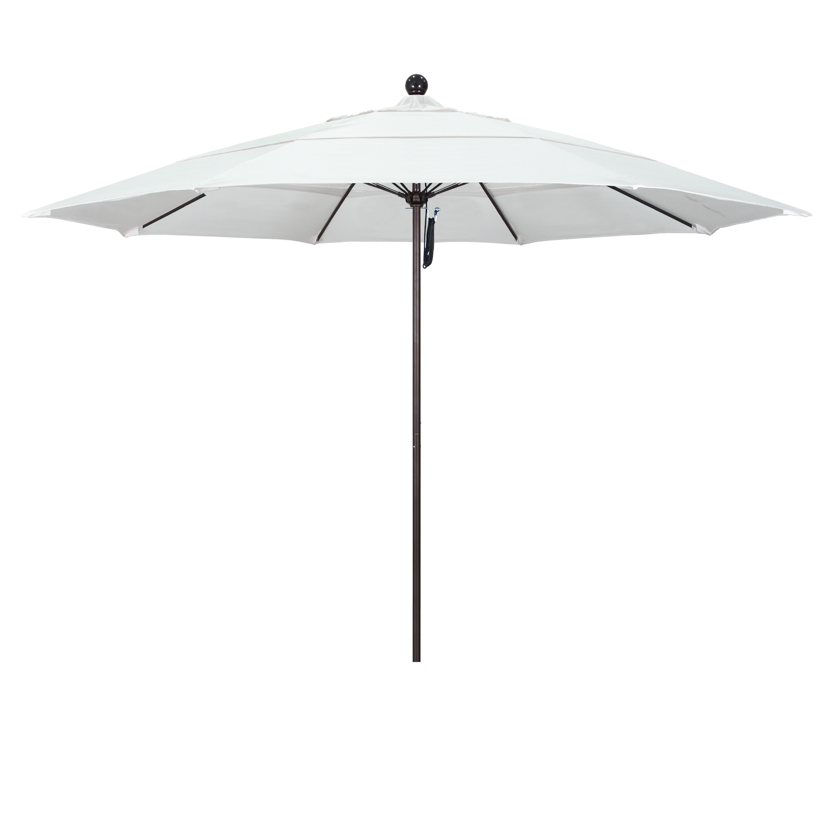 11 Ft. Fiberglass Market Umbrella Po Dvent Bronze-sunbrella-natural