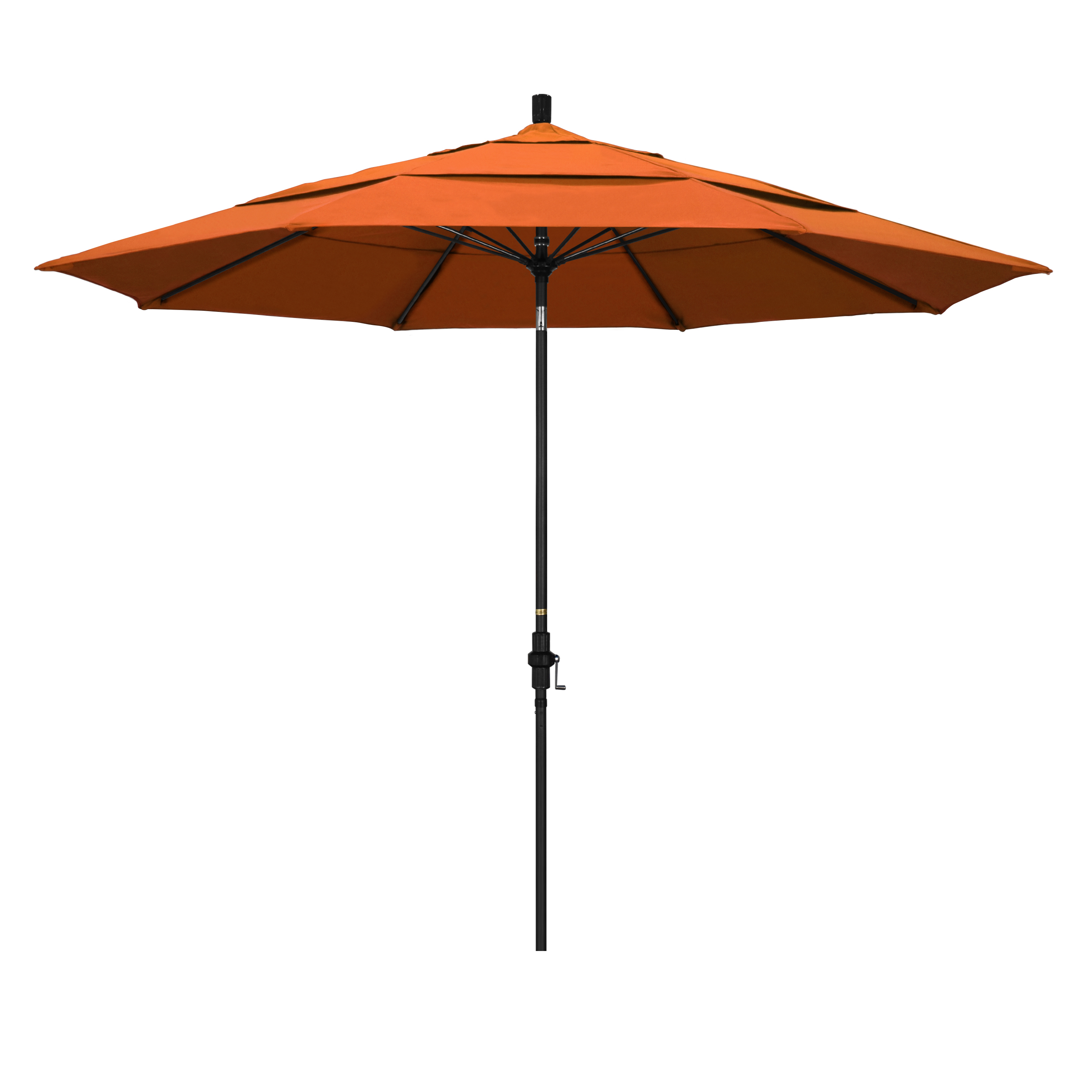 11 Ft. Fiberglass Market Umbrella Collar Tilt Dv Matted Black-sunbrella-tuscan