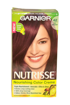 Garnier U-hc-5244 Nutrisse Nourishing Color Creme No. 42 Deep Burgundy - 1 Application - Hair Color