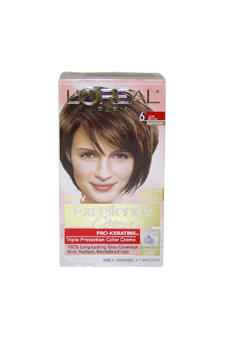 U-hc-3487 Excellence Creme Pro - Keratine No. 6 Light Brown - Natural - 1 Application - Hair Color