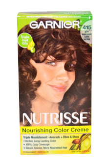 Garnier W-hc-1149 Nutrisse Nourishing Color Creme No. 415 Soft Mahogany Dark Brown - 1 Application - Hair Color