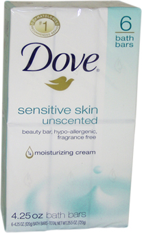 U-bb-1510 Sensitive Skin Unscented Moisturizing Cream Beauty Bar - 6 X 4.25 Oz - Soap