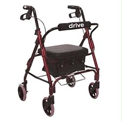 Junior Low Handle Rollator Walker With Padded Seat And Backrest