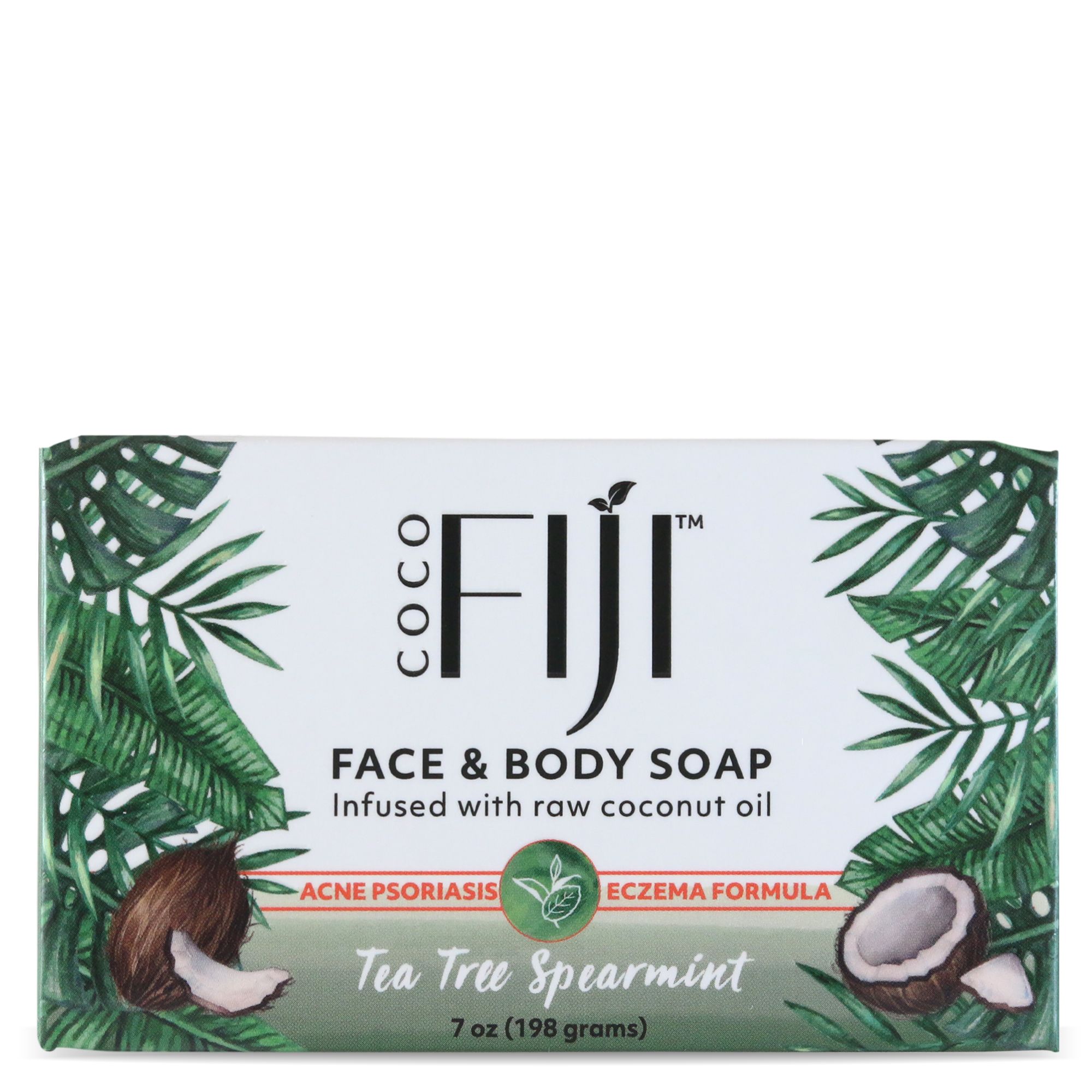 0718866 Organic Face And Body Coconut Oil Soap Tea Tree Spearmint - 7 Oz