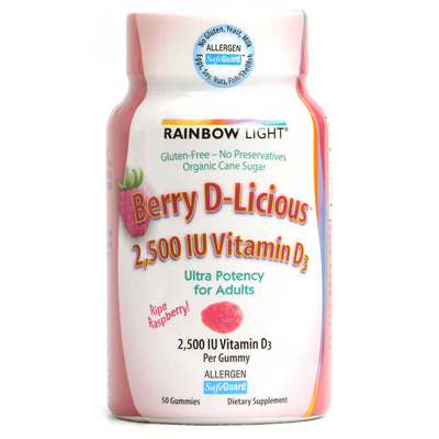 1095553 Berry-d-licious Vitamin D3 Ripe Raspberry - 2500 Iu - 50 Gummies