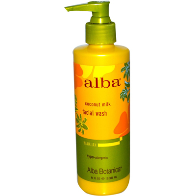 0389957 Alba Organics Hawaiian Facial Wash Coconut Milk - 8 Fl Oz