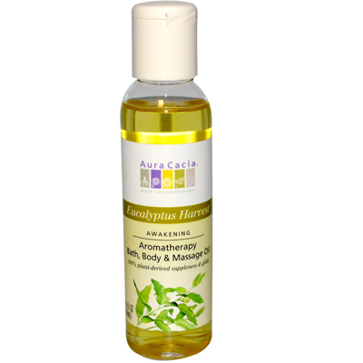 Aura(tm) Cacia 0277434 Aromatherapy Bath Body And Massage Oil Eucalyptus Harvest - 4 Fl Oz