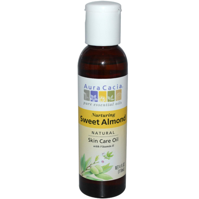 Aura(tm) Cacia 0615583 Sweet Almond Natural Skin Care Oil - 4 Fl Oz