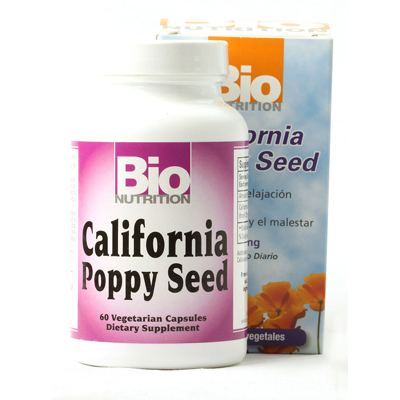Bio Nutrition Inc 1147487 California Poppy Seed - 500 Mg - 60 Vegetarian Capsules