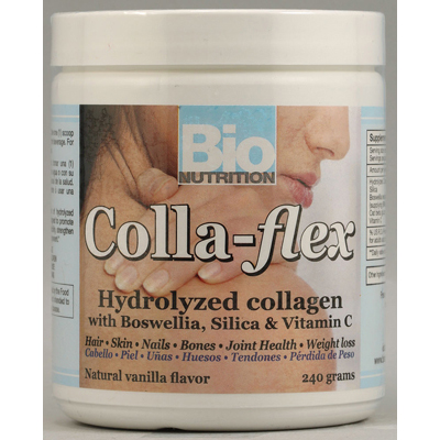 Bio Nutrition Inc 1086065 Colla-flex Hydrolyzed Collagen Natural Vanilla - 240 G