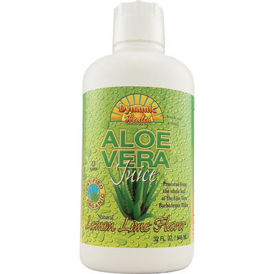 Dynamic Health 0612556 Organic Aloe Vera Juice Lemon Lime - 32 Fl Oz