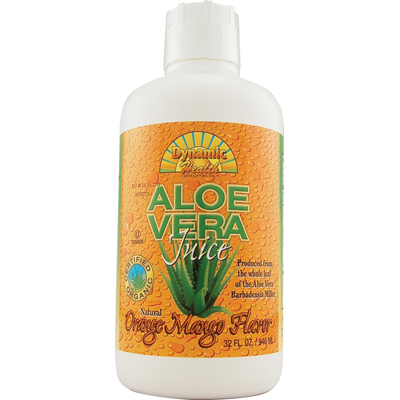 Dynamic Health 0612572 Organic Aloe Vera Juice Orange Mango - 32 Fl Oz