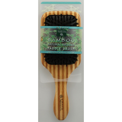 1019504 Large Bamboo Natural Bristle Paddle Brush - 1 Brush