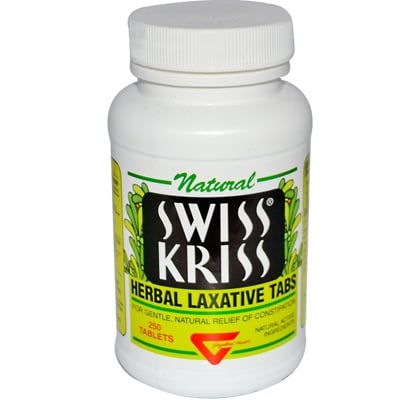 0746404 Natural Swiss Kriss Herbal Laxative - 250 Tablets
