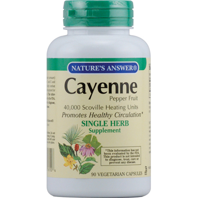 Natures Answer 0123596 Cayenne Pepper Fruit - 90 Vegetarian Capsules