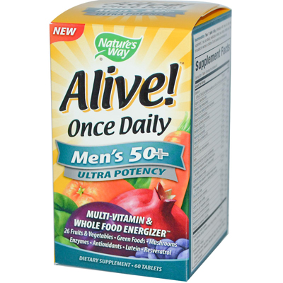 0726562 Alive Once Daily Mens 50 Plus Multi-vitamin - 60 Tablets