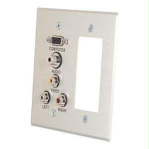 Double Gang Hd15 Plus 3.5mm Plus Rca Audio-video Plus Decora-style Cut-out Wall Plate - B