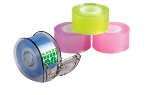 Mini Tape And Dispensers Hexagonal Tub Display Of 20 Assorted Colors ()