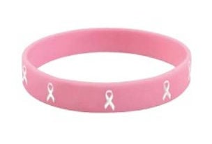 Wristband Breast Cancer Awareness Hexagonal Tub Display Of 48 Pink (85019)