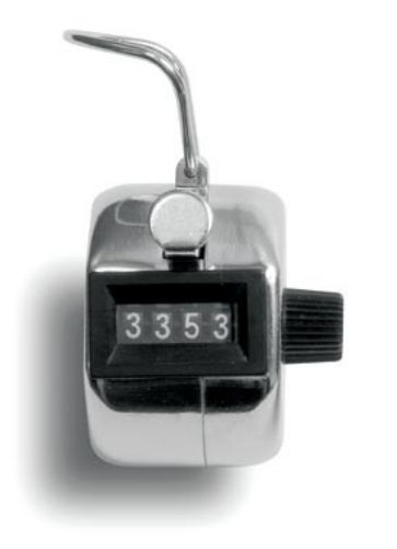 Hand Held Tally Counter Chrome (43010)