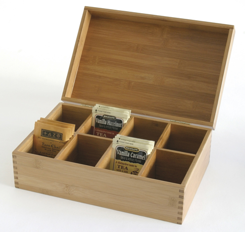 8188 Bamboo 8-compartment Tea Box
