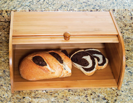 8846 27.3 X 40 X 17.1cm Bamboo Rolltop Bread Box