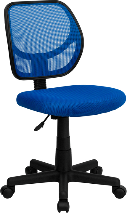 Wa-3074-bl-gg Mid-back Mesh Task Chair And Computer Chair - Blue