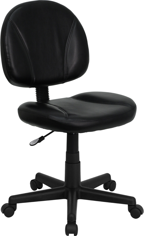 Bt-688-bk-gg Mid-back Black Leather Ergonomic Task Chair