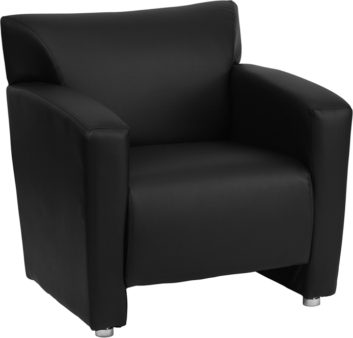 222-1-bk-gg Hercules Majesty Series Black Leather Chair