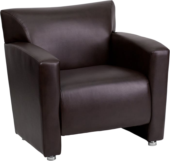 222-1-bn-gg Hercules Majesty Series Brown Leather Chair