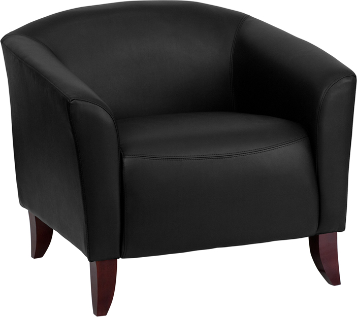 111-1-bk-gg Hercules Imperial Series Black Leather Chair