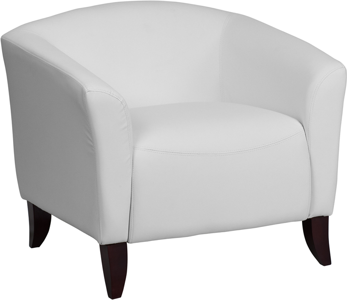 111-1-wh-gg Hercules Imperial Series White Leather Chair