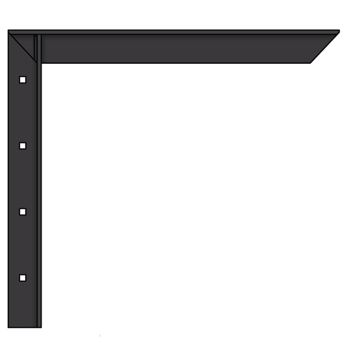 AMC12 B Concealed Shelf Sprt Bracket 12 in. - Black AMC12 B Concealed Shelf Sprt Bracket 12 in. - Black