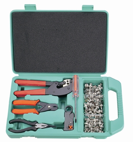 Hv330at 14 Pcs Tools Kit With Bnc - Green Case