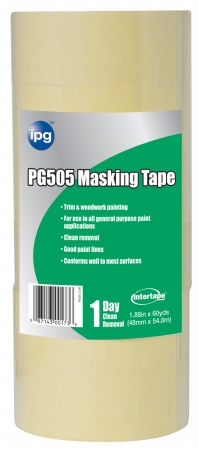 Pg505-123r 2 In. X 60 Yards Professional Grade Masking Tape - Pack Of 6