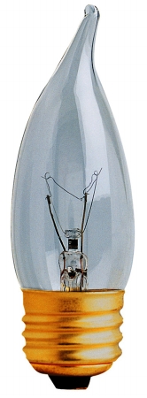 Bp40efc 2 Count 40 Watt Clear Flame Tip Chandelier Light Bulb