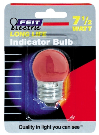 Bp7.5s-cr 7.5 Watt Red Globe Night Light Bulb