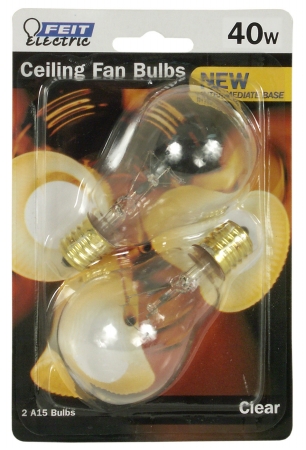 Bp40a15n-cl-cf 2 Count 40 Watt Clear Ceiling Fan Light Bulb