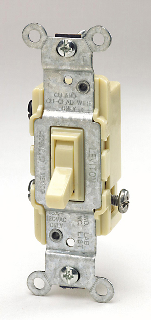 Leviton Mfg S02-cs315-2ws White Commercial Grade 3-way Ac Quiet Switch Toggle