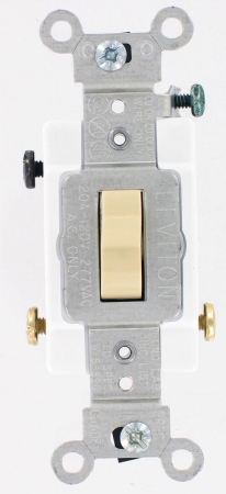 Leviton Mfg S03-cs320-2is Ivory Commercial Grade 3-way Ac Quiet Switches Toggle