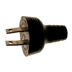 Leviton Mfg C20-48642-000 Black Residential Grade Straight Blade Plug