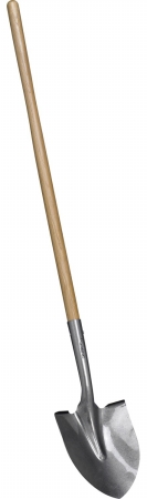Ss10000 16 Gauge Tempered Steel Round Point Shovel With 48 In. Wood Handle