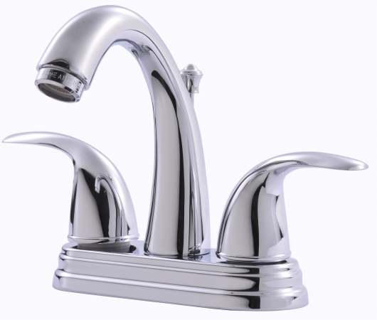 Uf45010 Two-handle Chrome Lavatory Faucet With Pop-up Drain