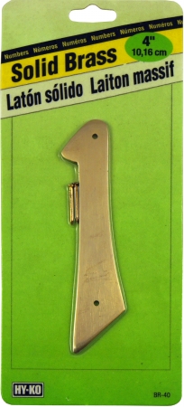 Hy-ko Br-40-1 4 In. Solid Brass No. 1 House Number