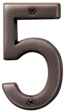 Hy-ko Br-420wb-5 4 In. Bronze No. 5 House Number