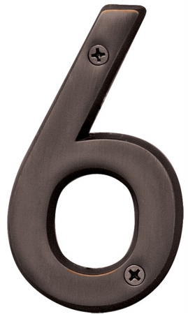 Hy-ko Br-420wb-6 4 In. Bronze No. 6 House Number